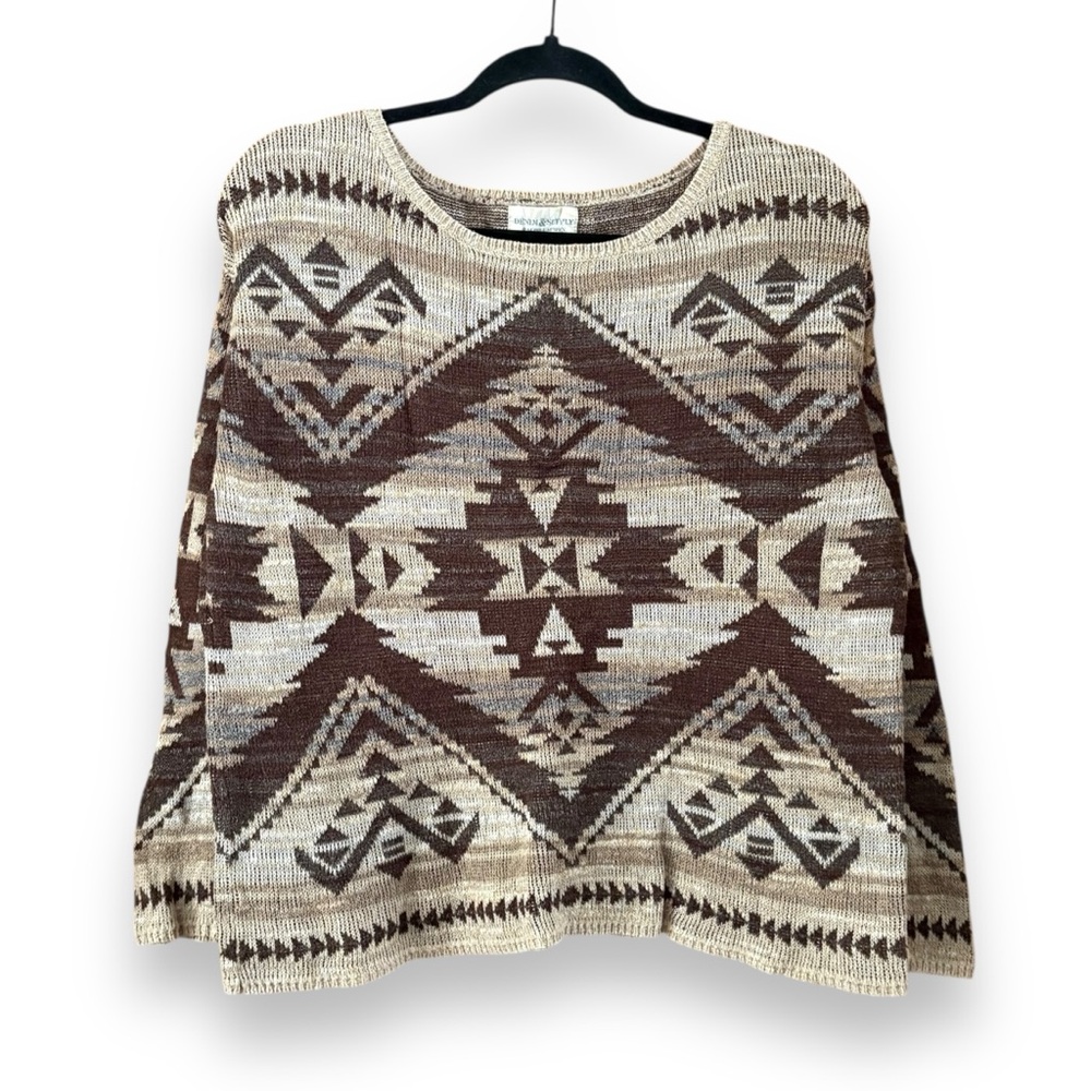 Denim & Supply Ralph Lauren Aztec Knit Sweater Tribal Southwestern Size Small